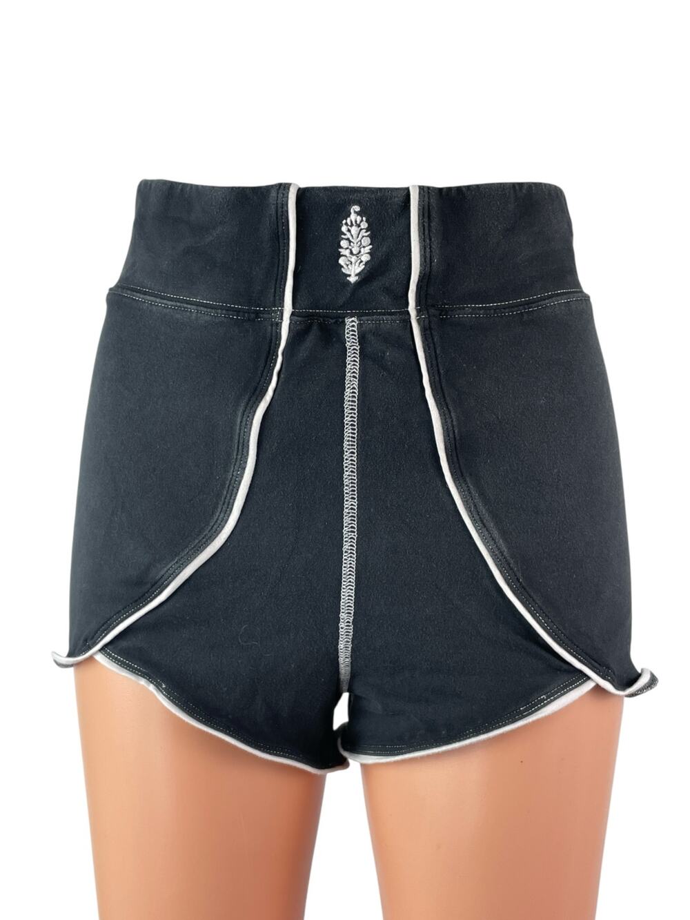 Free People FP Movement Women's Black High Rise Yoga Workout Athletic Shorts S